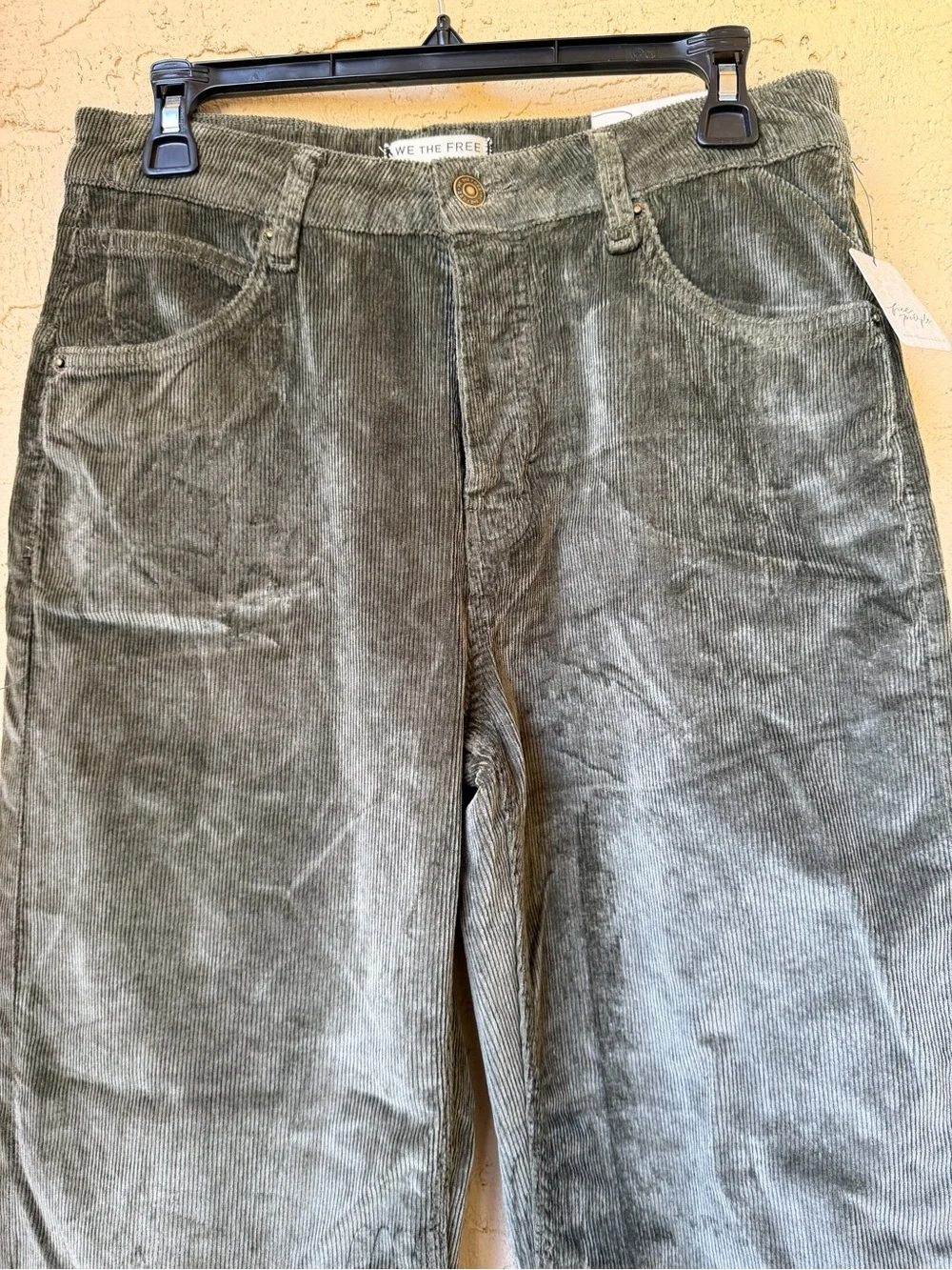 Free People We The Free Deep Trance Corduroy Boyfriend Pant 26 Keepsake Clover - Picture 6 of 16